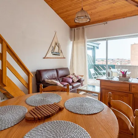 Plage: T2 Mezzanine 2 Etoiles, 4 Pers, Vue Ocean, Parking Inclus - Fr-1-50-86 * Мимизан-Плаж