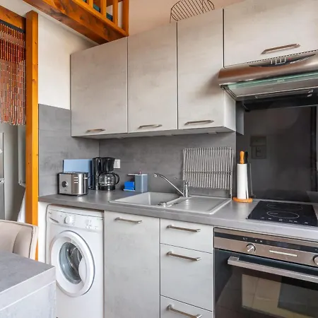 Plage: T2 Mezzanine 2 Etoiles, 4 Pers, Vue Ocean, Parking Inclus - Fr-1-50-86 * Мимизан-Плаж